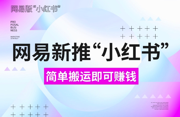 网易官方新推“小红书”，搬运即有收益，新手小白千万别错过(附详细教程)【揭秘】-时课网赚