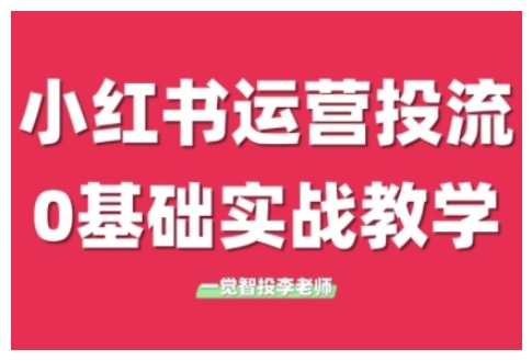 小红书运营投流，小红书广告投放从0到1的实战课，学完即可开始投放-时课网赚
