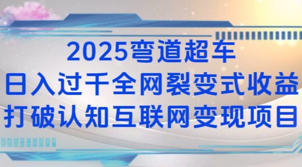 2025弯道超车日入过K全网裂变式收益打破认知互联网变现项目【揭秘】-时课网赚