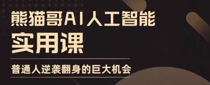 AI人工智能实用课，实在实用实战，普通人逆袭翻身的巨大机会-时课网赚