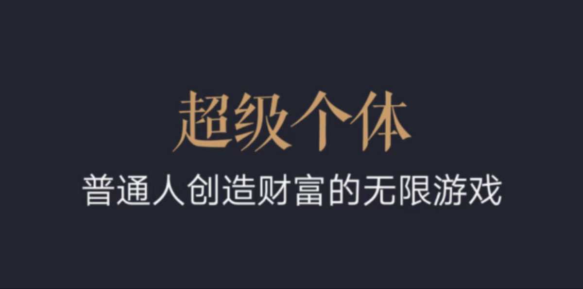 超级个体：2024-2025翻盘指南，普通人创造财富的无限游戏-时课网赚