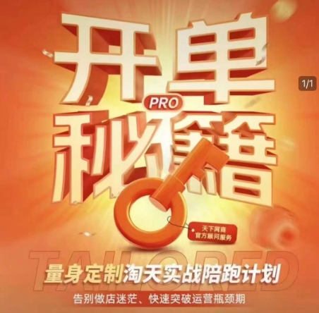 淘宝开单秘籍PRO，量身定制淘天实战陪跑计划，告别做店迷茫、快速突破运营瓶颈期-时课网赚