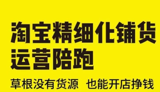 淘宝精细化铺货运营陪跑(部分更新至2025)，草根没有货源 也能开店挣钱-时课网赚