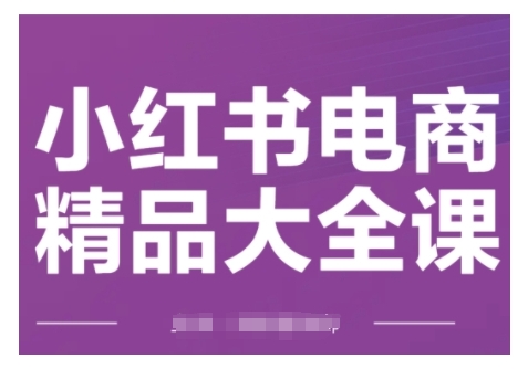 小红书电商精品大全课，快速掌握小红书运营技巧，实现精准引流与爆单目标，轻松玩转小红书电商(更新2月)-时课网赚